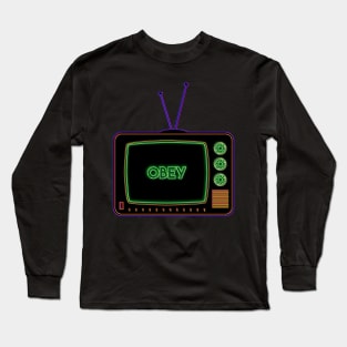 Retro TV | Obey | Pop Art Long Sleeve T-Shirt